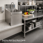 Thumbnail image #2 for John Boos PBHS-APN-1410-D-KV1 Stainless Steel Deck-Mount Apron for PBHS 14 x 10 in. Wall Mount Hand Sink