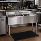 Thumbnail image #2 for Eagle Group 1800 Series B4R-18 3-Compartment Underbar Sink Unit, 48-Inch, 12-Inch Right Drainboard, 304 Stainless Steel