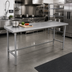 Thumbnail image #2 for Advance Tabco 12-Foot x 30-Inch 16-Gauge 430 Stainless Steel Work Table with 1-1/2-Inch Rear Up-Turn and Open Base