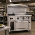 Thumbnail image #2 for Wolf Challenger XL 48-Inch Gas Restaurant Range with 2 Open Burners, 36-Inch Griddle, and Standard Oven