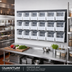 Thumbnail image #2 for Quantum Wall-Mounted Louvered Panel Starter Unit with 18 Clear Bins
