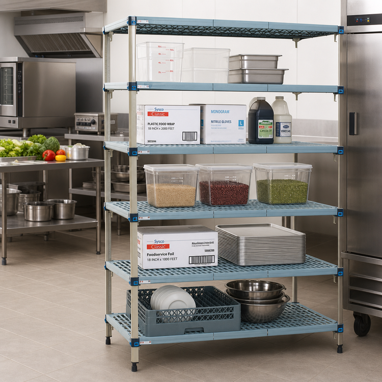 Product image #2 for MetroMax Q 5-Shelf 30 x 24 x 74-Inch Add-On Polymer/Wire Shelving Unit