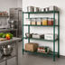 Thumbnail image #2 for Redipak 4-Tier Stationary Wire Shelving Unit, 48 x 24 x 74 Inches, Green Epoxy Finish