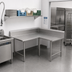 Thumbnail image #2 for John Boos Pro-Bowl 60 x 60 Inch L-Shaped Corner Clean Dishtable, Right-to-Left, 16 Gauge Stainless Steel
