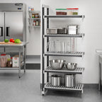 Thumbnail image #2 for Cambro Camshelving® Elements EXA182484VS5480 5-Tier Stationary Add-On Polymer Shelving Unit, 18 x 24 x 84 Inches, Speckled Gray
