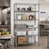 Thumbnail image #2 for Valu-Master 5-Tier Stationary Wire Shelving Starter Unit, 48W x 18D x 86H, Pewter Gray Epoxy