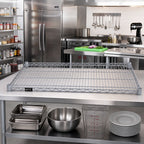 Thumbnail image #2 for Quantum 2172GY 72"W x 21"D Gray Epoxy Antimicrobial Wire Shelf, 600-800 lb. Capacity, NSF