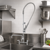 Thumbnail image #2 for EasyInstall Deck Mount Pre-Rinse Unit with 12-Inch Add-On Faucet and 44-Inch Stainless Steel Hose