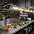 Thumbnail image #2 for Hatco Ultra-Glo® UGAHL-66D3 66-Inch Double Lighted Ceramic Strip Heat Lamp Food Warmer, Aluminum Housing