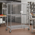 Thumbnail image #2 for Eagle Group QuadTruss Mobile Wire Security Cage with Dual Locking Doors, Chrome-Plated, 63-1/4 x 27-1/4 x 69 Inches