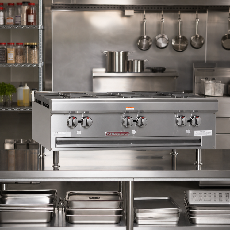 Product image #2 for Southbend HDO-36SU 36-Inch 6-Burner Gas Step-Up Countertop Hotplate