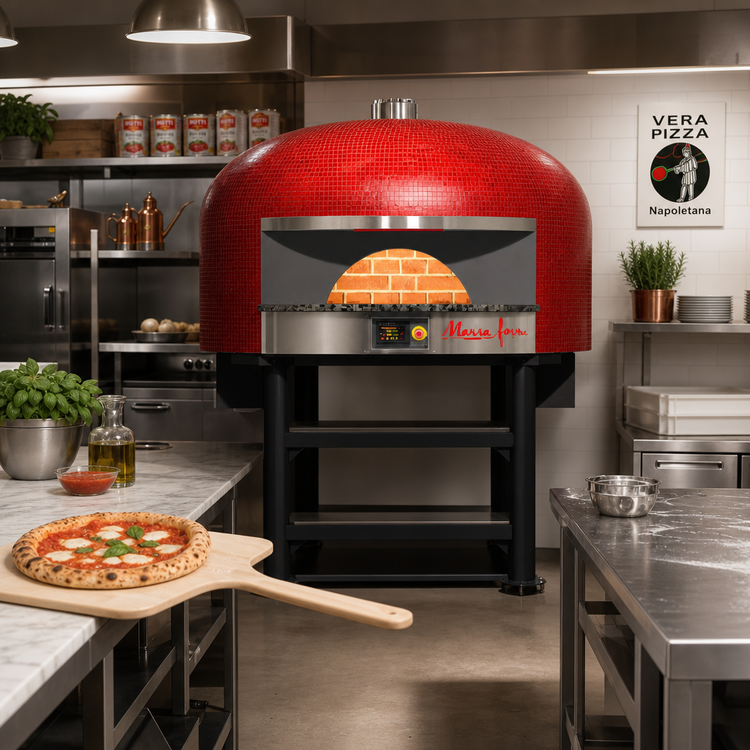 Product image #2 for Marra Forni Neapolitan NP140G Gas-Fired Round Brick Pizza Oven with Programmable Touchscreen Controls