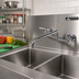 Thumbnail image #2 for Advance Tabco Heavy Duty Backsplash-Mounted Commercial Faucet with 16-Inch Swing Spout, 8-Inch Centers, Lead Free