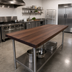 Thumbnail image #2 for John Boos Boos Block American Black Walnut Edge Grain Kitchen Countertop, 120 x 36 x 1-1/2 Inches