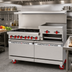 Thumbnail image #2 for American Range 72-Inch Gas Restaurant Range with 6 Open Burners, 36-Inch Raised Griddle/Broiler, and 2 Standard Ovens