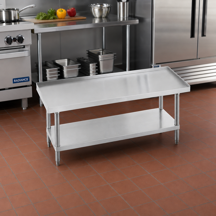 Product image #2 for Advance Tabco Special Value Series 15-Inch x 30-Inch 16-Gauge Stainless Steel Equipment Stand with Adjustable Undershelf