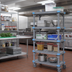 Thumbnail image #2 for Quantum Millenia Mobile Polymer Starter Shelving Unit with 5 Open Grid Shelves, 60 x 21 x 86 Inches, Gray