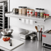 Thumbnail image #2 for Eagle Snap-n-Slide 12 x 12 Inch Wall-Mounted Shelf with Ticket Rail, 16-Gauge 430 Stainless Steel
