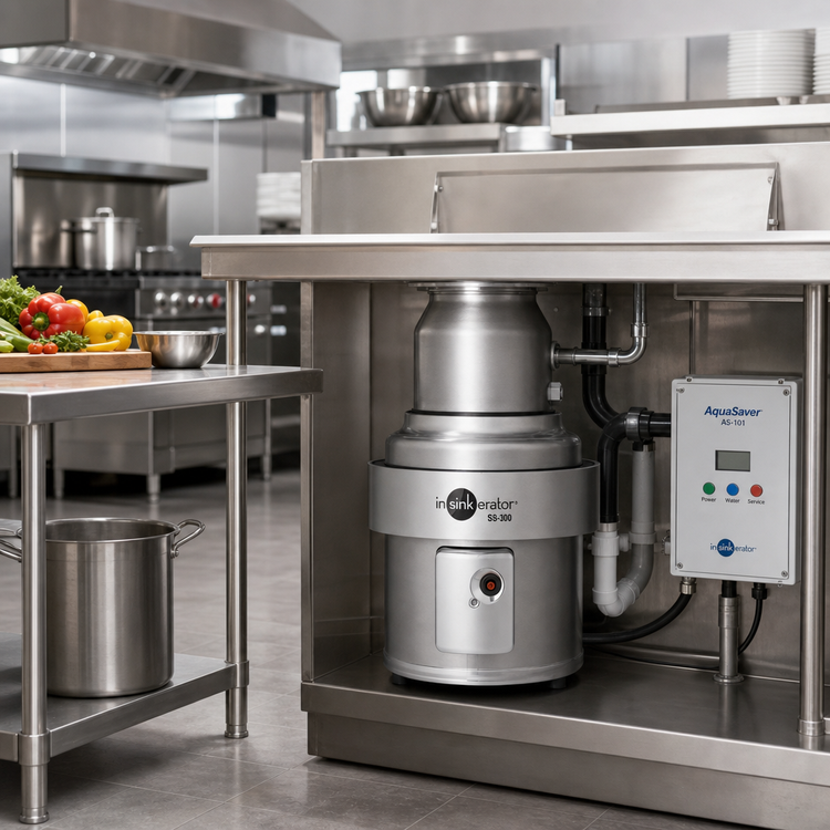 Product image #2 for InSinkErator SS-300 3 HP Complete Food Waste Disposer Package with 18-Inch Bowl and AquaSaver AS-101 Control Center