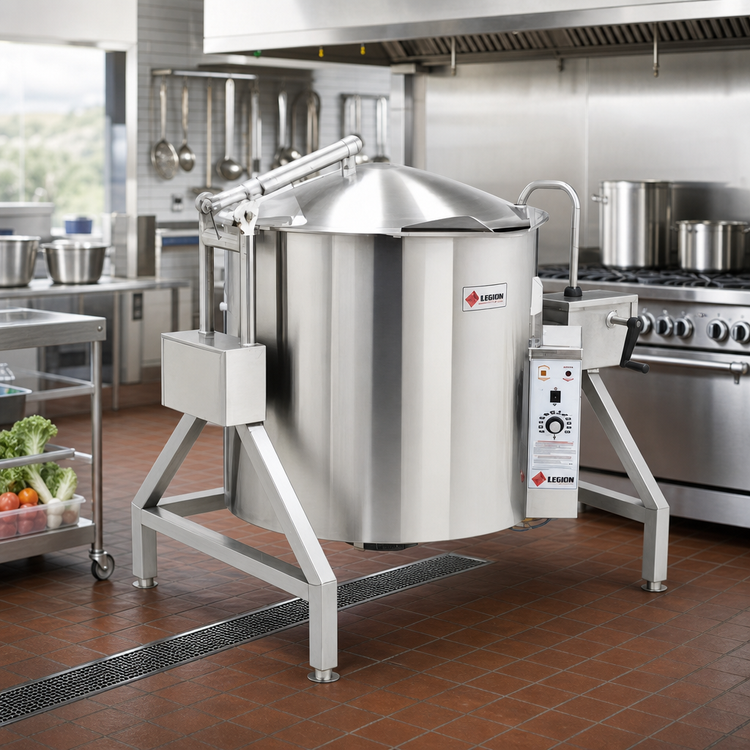 Product image #2 for Legion TLGB-20 Tilting 20-Gallon 2/3 Jacketed Gas Kettle, Floor Model