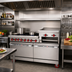 Thumbnail image #2 for American Range 60-Inch Gas Restaurant Range with 6 Open Burners, 24-Inch Right Raised Griddle/Broiler and Double Storage Base