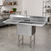 Thumbnail image #2 for Advance Tabco 1-Compartment Fabricated Sink with Left and Right Drainboards, 48 x 24 x 14-Inch Bowl