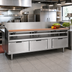 Thumbnail image #2 for La Rosa Refrigeration 78-Inch x 26.5-Inch Three-Section Refrigerated Equipment Stand with 4 Drawers, Remote Refrigeration
