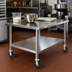 Thumbnail image #2 for Advance Tabco 5-Inch Swivel Stem Caster Set of 4 with Galvanized Legs for 24-Inch Tall Tables and Mixer Stands