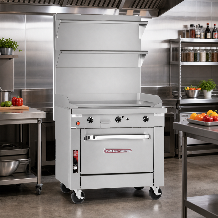 Product image #2 for Southbend Platinum 36-Inch Heavy Duty Gas Sectional Range with Full-Width Thermostatic Griddle and Standard Oven