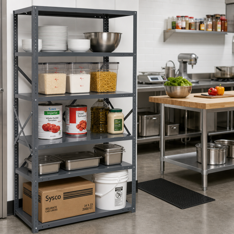 Product image #2 for Quantum IRONMAN 5-Shelf Open Steel Shelving Unit, 18 x 36 x 39 Inch