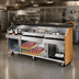 Thumbnail image #2 for Executive Series Maple Wood Portable Bar with Solid Surface Top and Stainless Steel Interior Cabinet