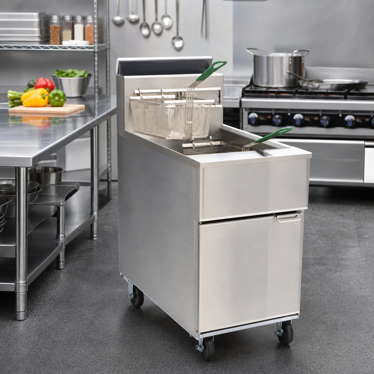 Product image #2 for Dean Super Runner Value Gas Floor Fryer, 75 lb. Capacity, Millivolt Controls
