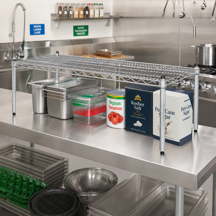 Product image #2 for Eagle Group EAGLEbrite Zinc Wire Platform Dunnage Rack, 30 x 18 x 14 Inches, 600 lb. Capacity