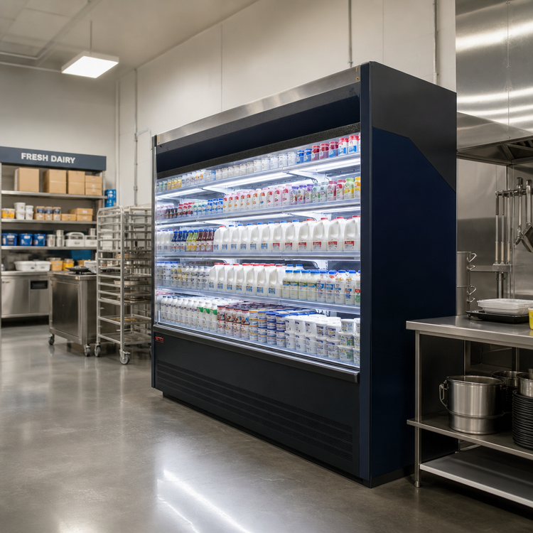 Product image #2 for Howard-McCray 35E Series 123-Inch Dairy Open Merchandiser, Remote Refrigeration, LED-Lit Shelves