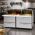 Thumbnail image #2 for Turbo Air PRO Series 72-5/8-Inch Wide Two-Section Mega Top Sandwich/Salad Prep Table with 4 Drawers, 30-Pan Top, and Self-Contained R290 Refrigeration