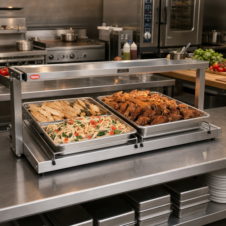 Product image #2 for Hatco Glo-Ray Free-Standing Heated Shelf, 54" W x 15-1/2" D, Stainless Steel Top, Aluminum Base