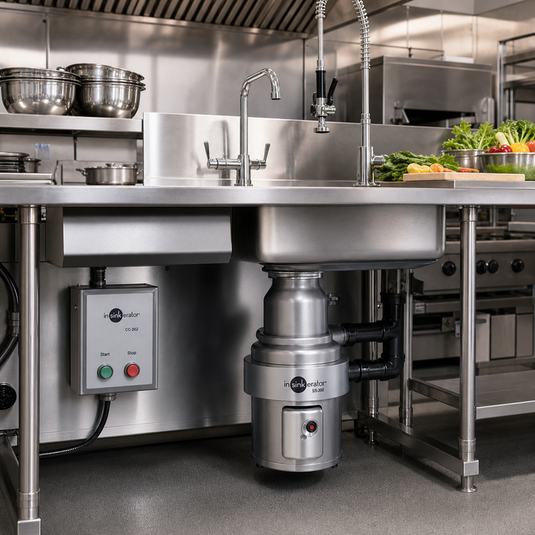 Product image #2 for InSinkErator SS-300 Commercial Food Waste Disposer Package with 18-Inch Bowl and CC-202 Control Center