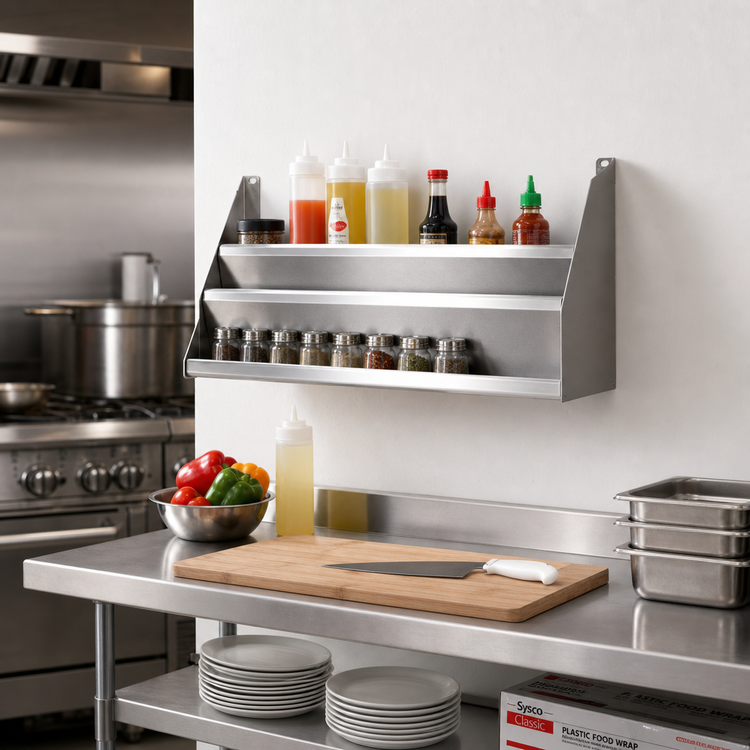 Product image #2 for CHOICE 54-Inch Double Stainless Steel Speed Rail with Keyhole Mounting