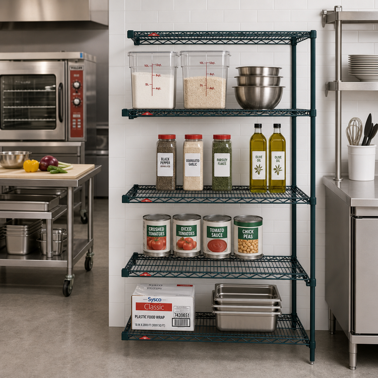 Product image #2 for Metro Super Erecta 36"W x 18"D x 63"H 4-Shelf Wire Add-On Shelving Unit with Metroseal 3 Finish