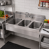 Thumbnail image #2 for Eagle Group Three-Compartment Weld-In Sink with 24 x 24 x 13.5-Inch Deep Bowls, 304 Stainless Steel