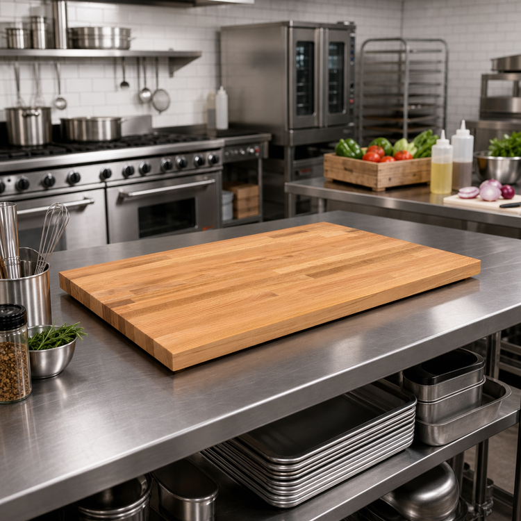 Product image #2 for John Boos Appalachian Red Oak Blended-Rail Edge-Grain Kitchen Countertop, 48" x 25" x 1-1/2", Penetrating Oil Finish