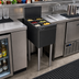 Thumbnail image #2 for Top Shelf TS Series Modular Insulated Underbar Bottle Storage Bin, Open Chest, with 8 Condiment Cups, 12 Inch W x 18-9/16 Inch D