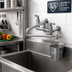 Thumbnail image #2 for T&S Brass Wall-Mount Service Sink Faucet with Bucket/Pail Hook, 8-Inch Centers, Rough Chrome-Plated Finish