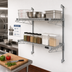 Thumbnail image #2 for Quantum Cantilever Double Shelf Post Wall-Mount Shelving Unit, 36 x 18 Inch Shelves, Gray Epoxy Finish