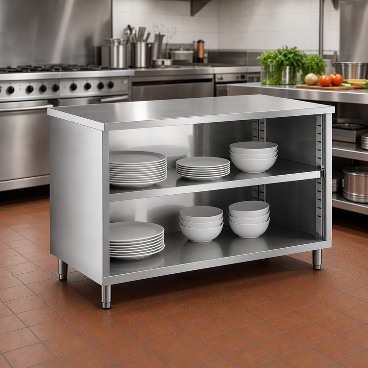 Product image #2 for 36-Inch Wide Stainless Steel Dish Cabinet with Adjustable Mid-Shelf