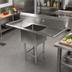 Thumbnail image #2 for John Boos Pro-Bowl 1-Compartment Stainless Steel Sink with Dual Drainboards, 71-1/4 Inch Wide