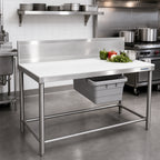 Thumbnail image #2 for Channel Manufacturing BS4 48-Inch Stainless Steel Backsplash for Work Tables