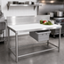 Thumbnail image #2 for Channel Manufacturing 48-Inch Stainless Steel Backsplash for Work Tables