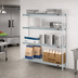 Thumbnail image #2 for EAGLEbrite 4-Tier Add-On Wire Shelving Unit, 72 x 21 x 74 Inches, Zinc Finish