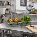 Thumbnail image #3 for Metro Super Erecta BSK2424NC 24 x 24 Inch Chrome-Plated Hopper-Style Basket Shelf, 1-Inch Wire Spacing, NSF